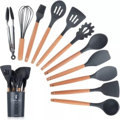12 Pcs Silicone Cooking Utensils Kitchen Utensil Set in Pakistan