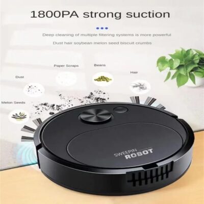 Portable Wireless Smart Mini Sweeping Robot Mopping 3 In1